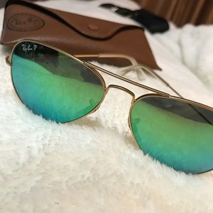 Authentic Polarized Ray-Ban Aviator Sunglasses